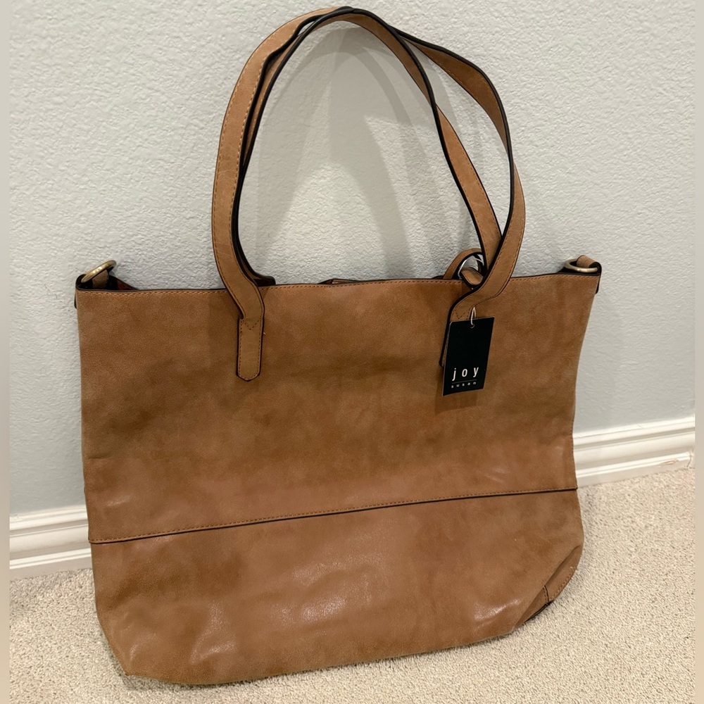 Joy Susan Classic Brown Tote Bag